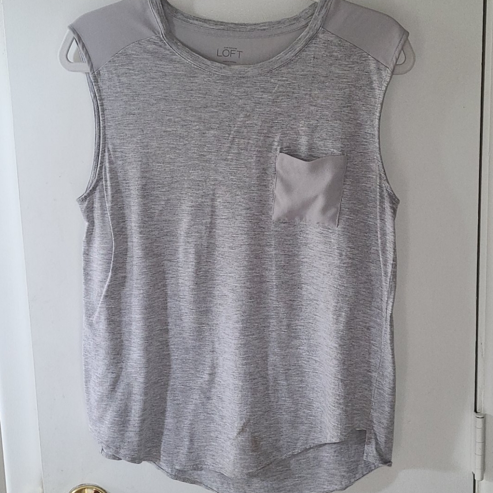 Loft soft cotton and linen sleeveless short